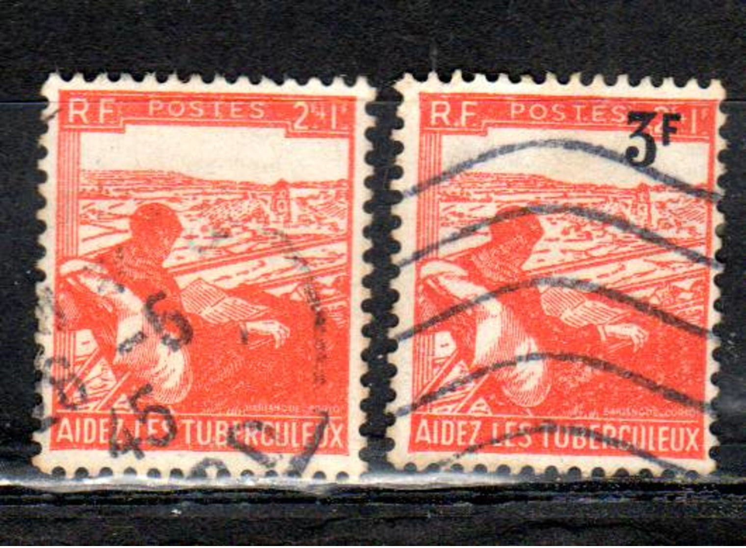 1945-46 Aide Aux Tuberculeux N° Maury 736, 750 Oblitérés - Usati