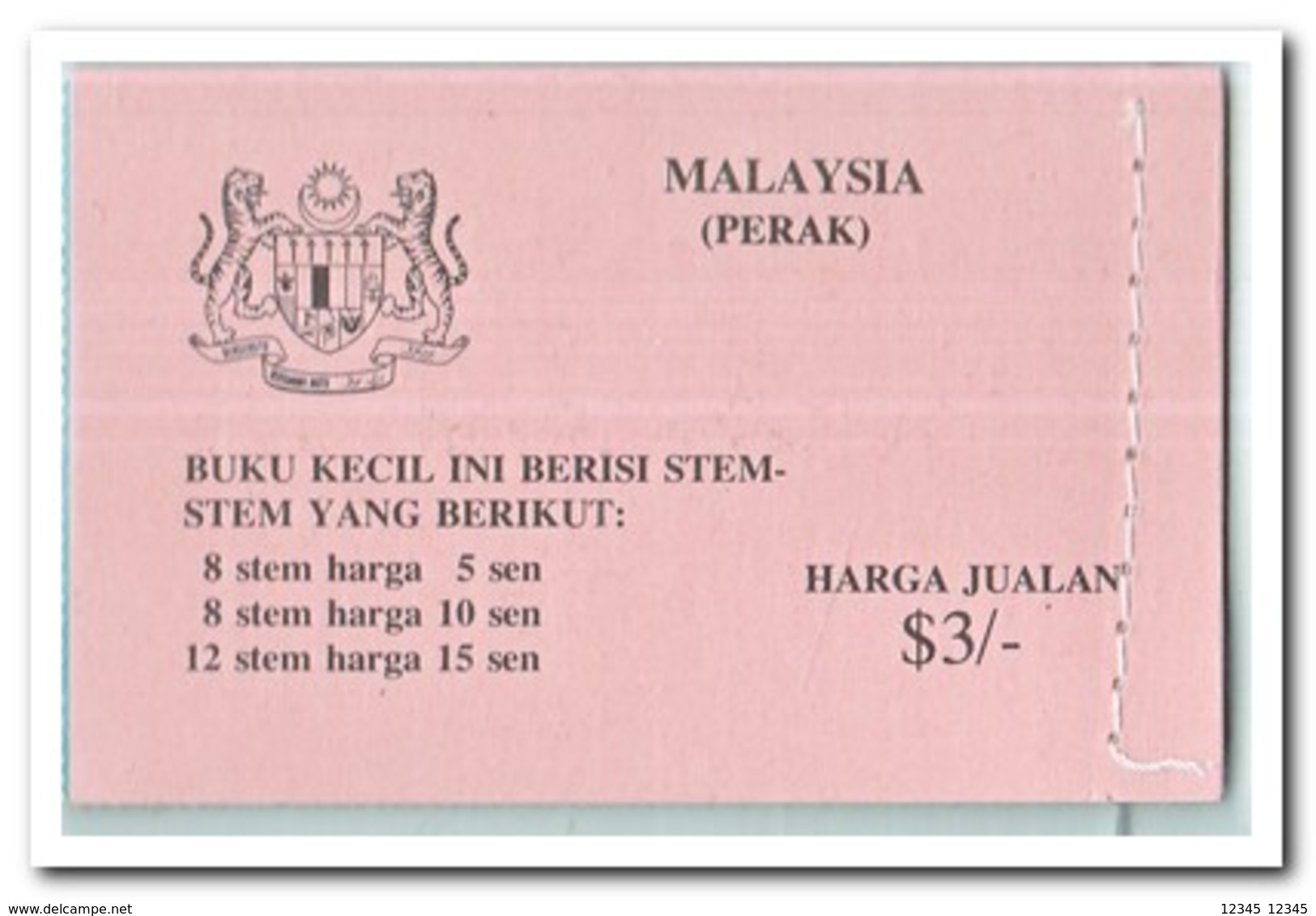 Perak 1979, Postfris MNH, Flowers ( Booklet ) - Maleisië (1964-...)