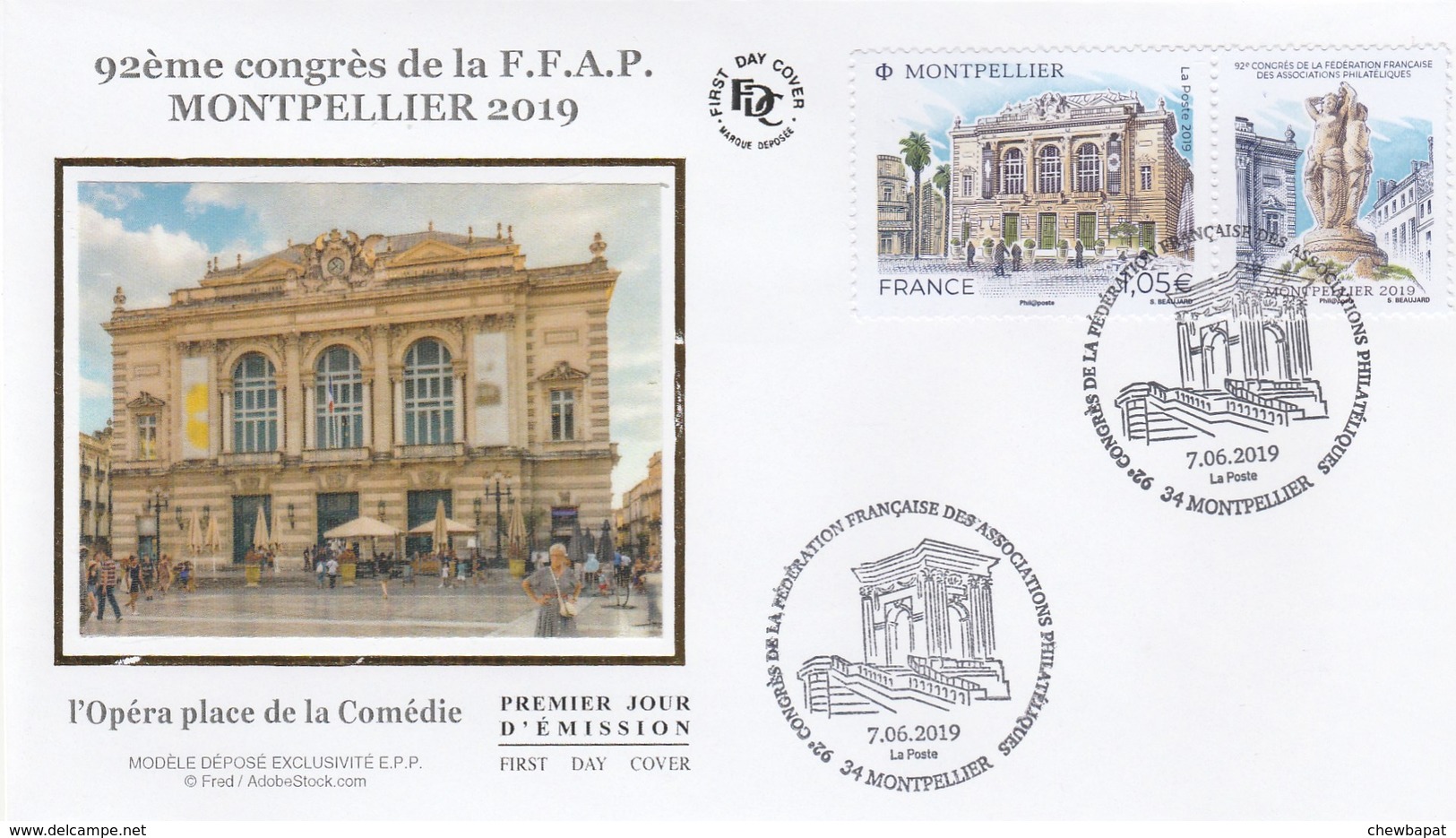 FDC 2019 - 92ème Congrès De La F.F.A.P Montpellier 2019  - 1er Jour Le 07.06.2019 à 34 Montpellier - 2010-2019