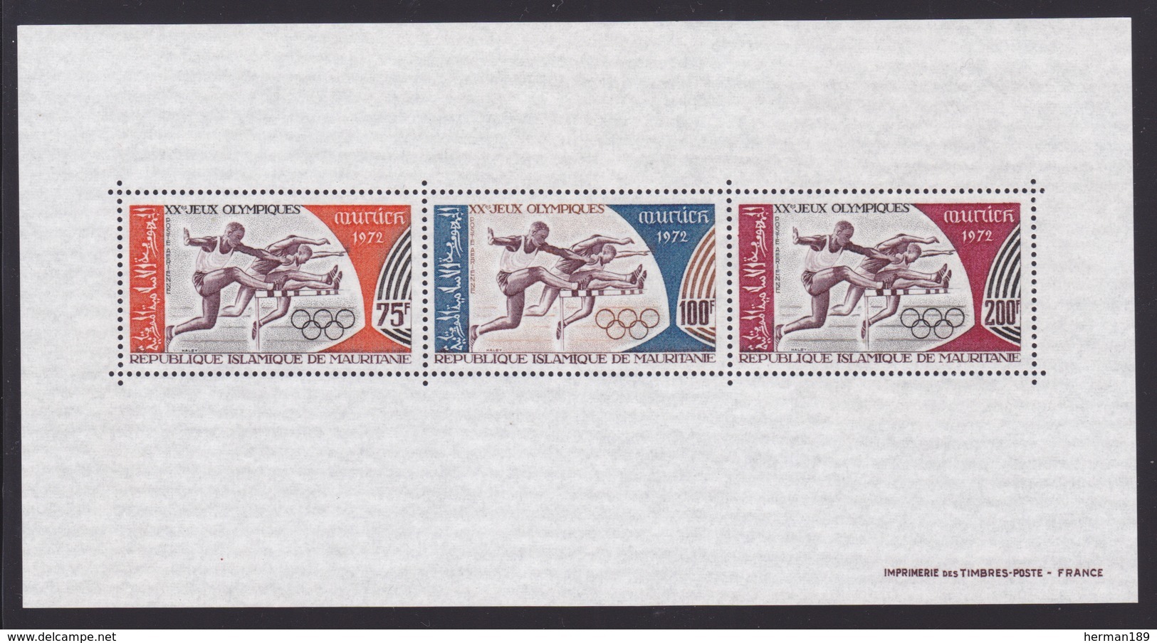 MAURITANIE BLOC N°   10 ** MNH Neuf Sans Charnière, TB (CLR346) Jeux Olympiques De Munich, Sports - Mauretanien (1960-...)