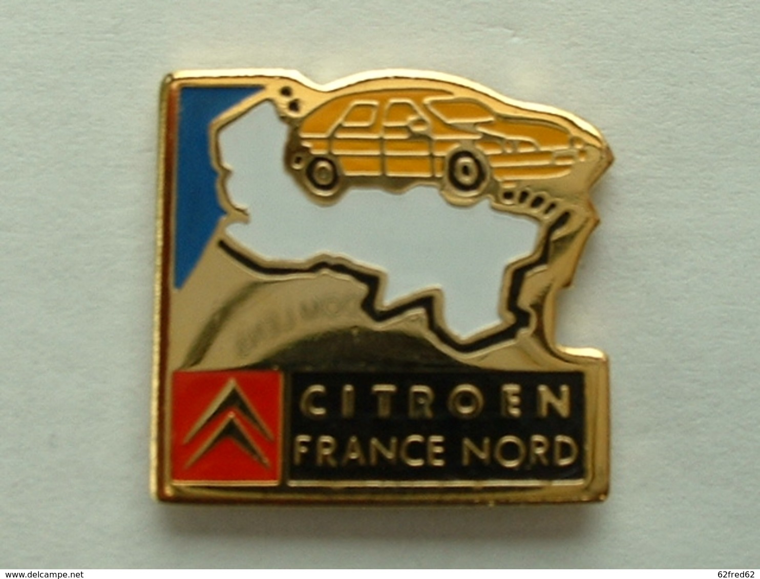 Pin's CITROËN FRANCE NORD  - VOITURE JAUNE - Citroën