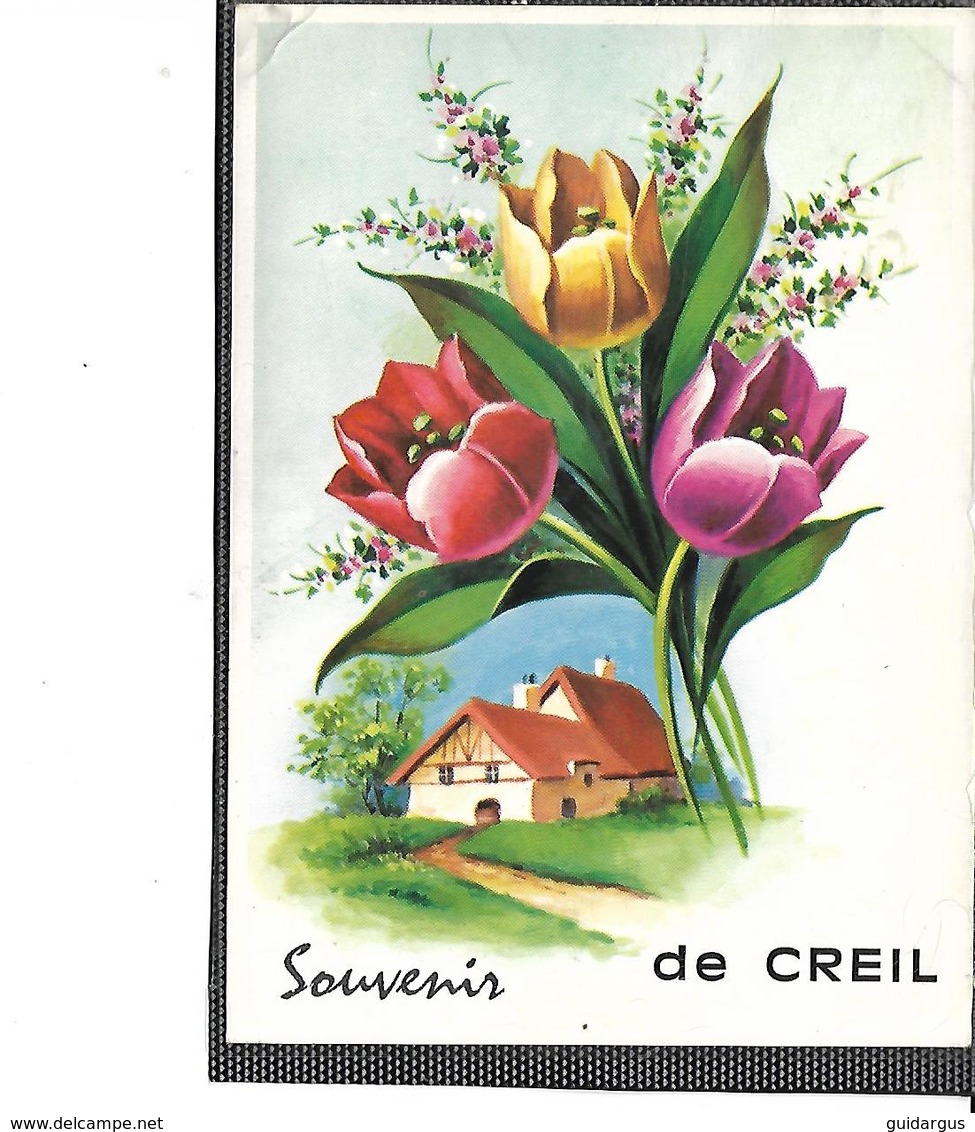 60-CREIL-Fantaisie-SOUVENIR De Creil-Bouquet De Tulipes-Fleurs - Creil