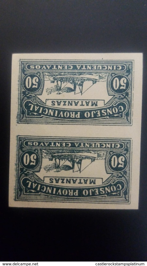 O) 1938 CUBA -CARIBBEAN, SPANISH ANTILLES -IMPERFORATE REVENUE -CONSEJO PROVINCIAL MATANZAS -STEAM BOAT - Neufs