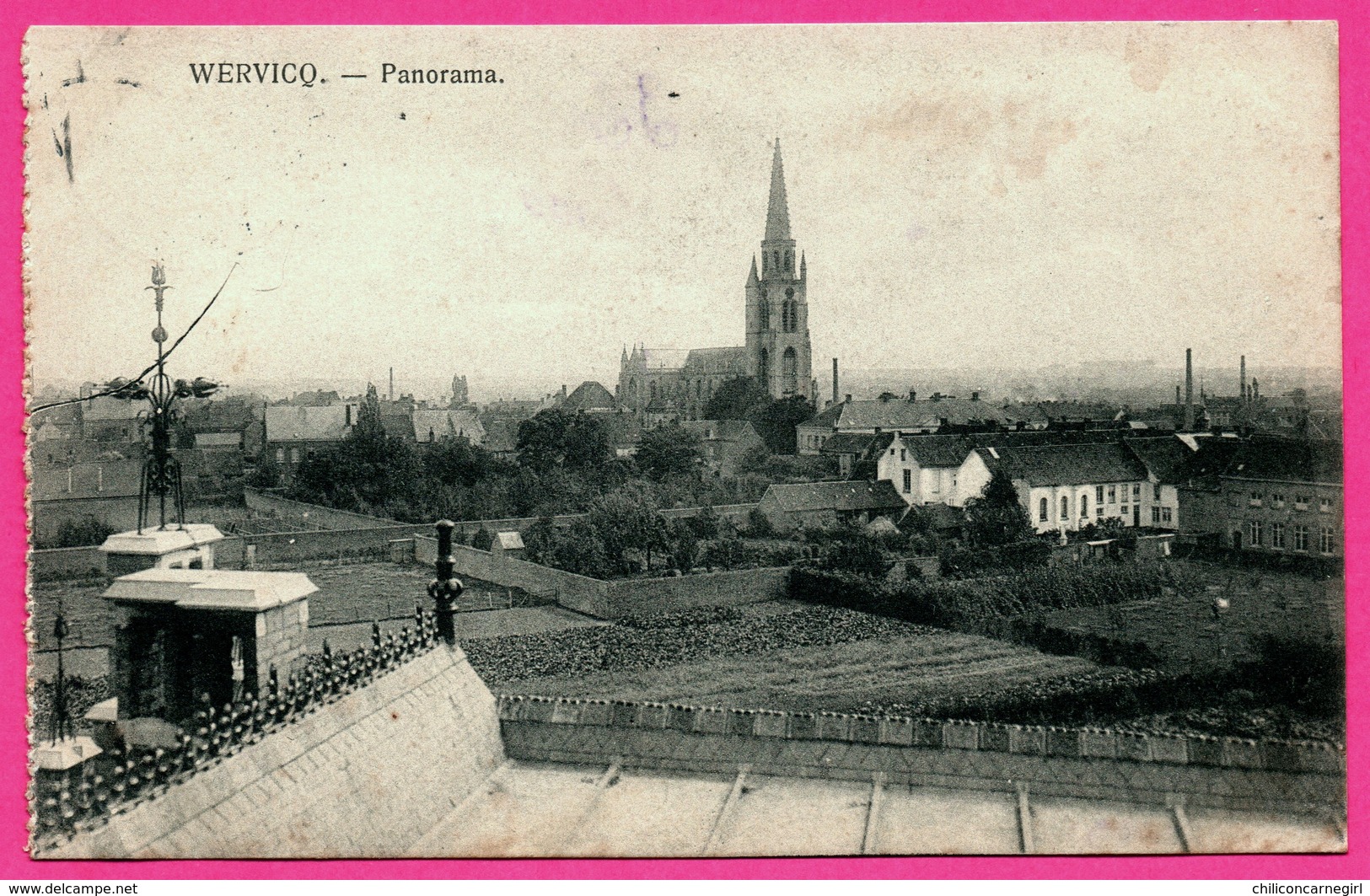 Wervicq - Wervik - Panorama - Eglise - 1915 - Oblit. FELDPOSTEXP DER 30 INF. DIV. - Wervik