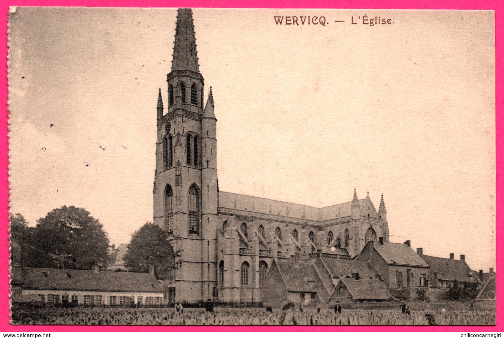 Wervicq - Wervik - L'Eglise - 1916 - Oblit. FELDPOSTEXP DER 30 INF. DIV. - Wervik