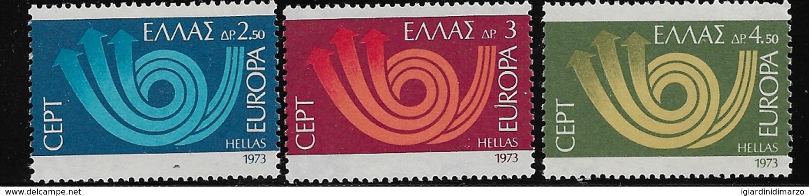 GRECIA - EUROPA CEPT 1973 - Serie Completa Di 3 Valori Nuovi Stl - In Ottime Condizioni. - 1973