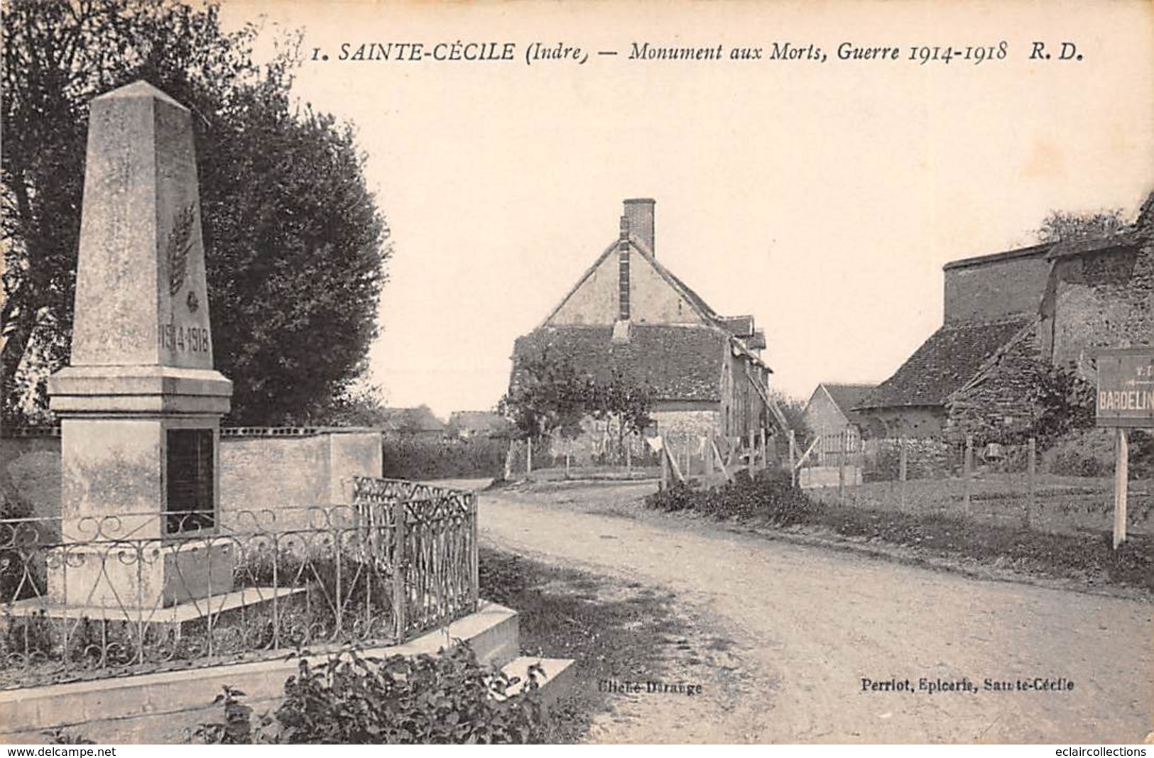 Sainte Cécile     36     Monument Aux Morts 14/18     (voir Scan) - Andere & Zonder Classificatie