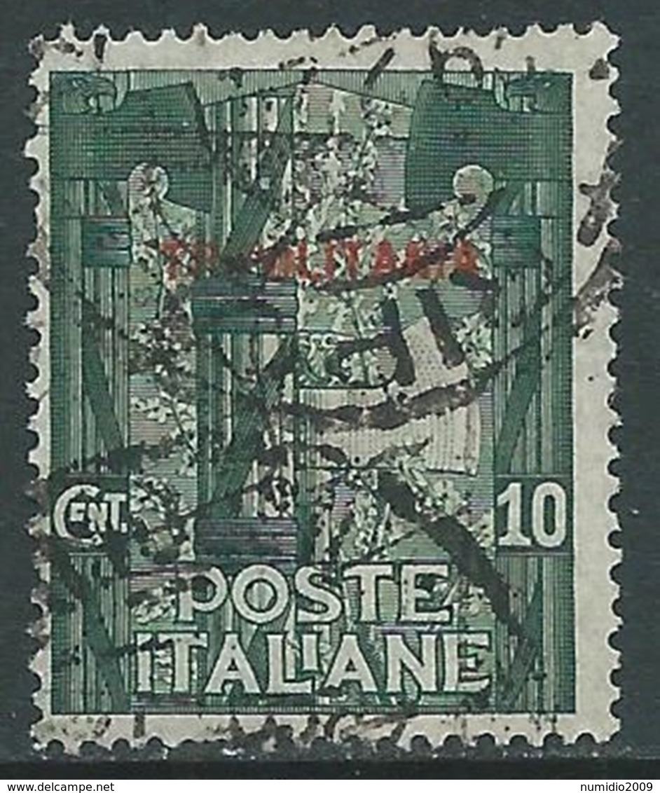 1923 TRIPOLITANIA USATO MARCIA SU ROMA 10 CENT - I64-7 - Tripolitania