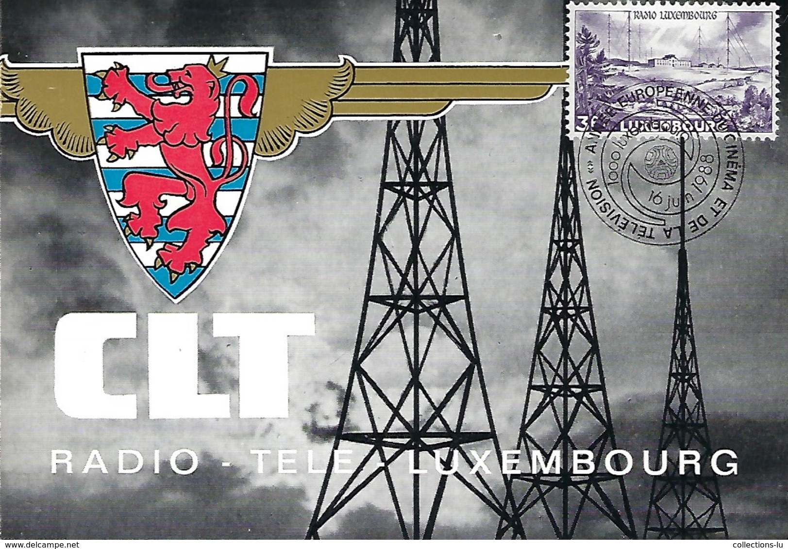 16.6.1988  -  RADIO - TÉLÉ  -  LUXEMBOURG   -   CLT - Cartes Maximum