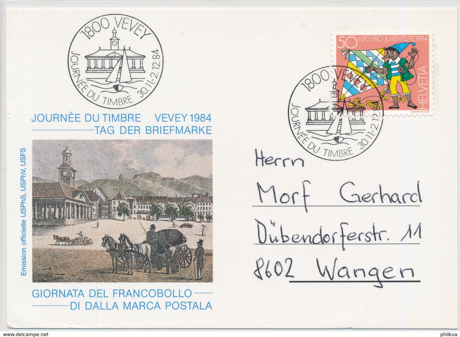 1984 - Tag Der Briefmarke - Journée Du Timbre - Giornata Del Francobolli - VEVEY - Schweiz -Suisse - Svizzera - Giornata Del Francobollo