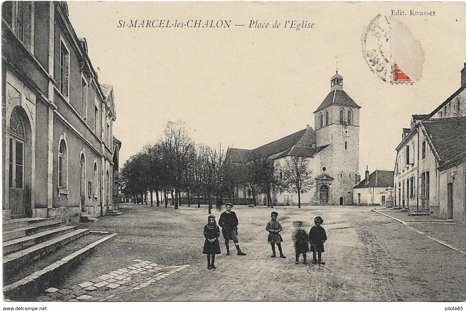 St - MARCEL - LES - CHALON / PLACE DE L' EGLISE / ANIMATION - Autres & Non Classés