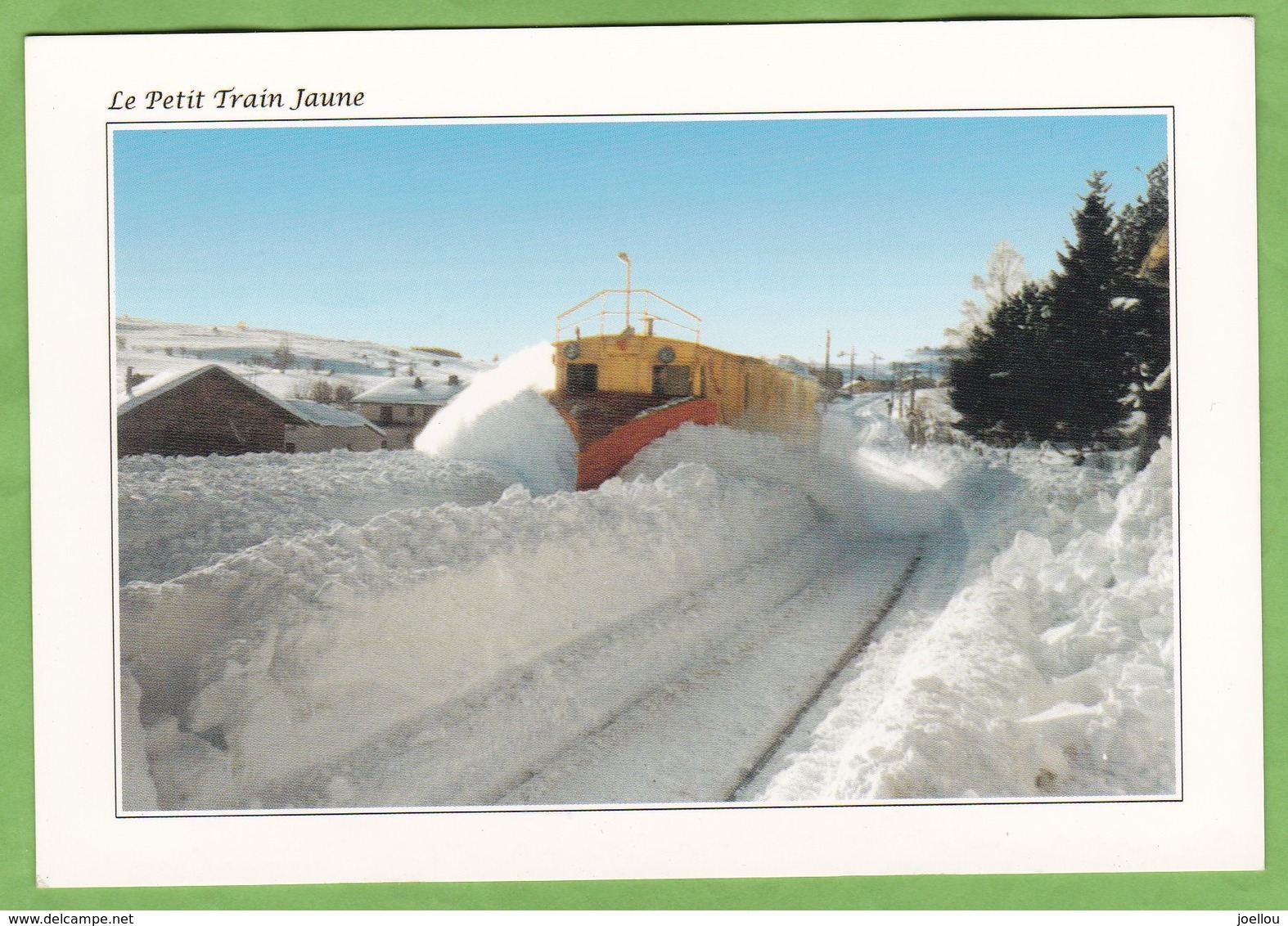 Belle CPM Locomotive Chasse Neige Train Jaune Pyrénées Catalanes 66 - Trains