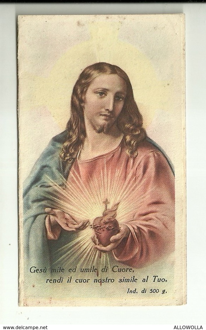 4229"LA GRANDE PROMESSA DI GESU' A S. MARGHERITA ALACOQUE-TESSERA DEL PARADISO-SANTUARIO S. CUORE BOLOGNA"  ORIG. - Santini