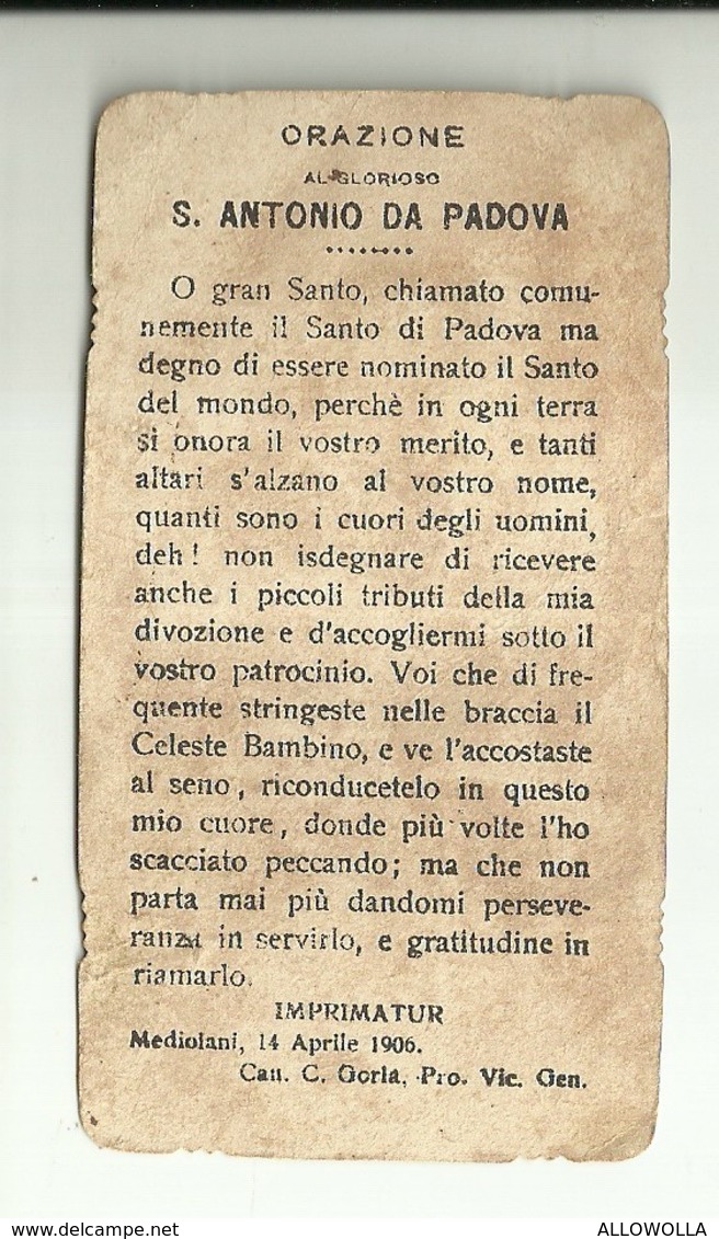 4239 "S. ANTONIO DA PADOVA-1906"  ORIG. - Santini
