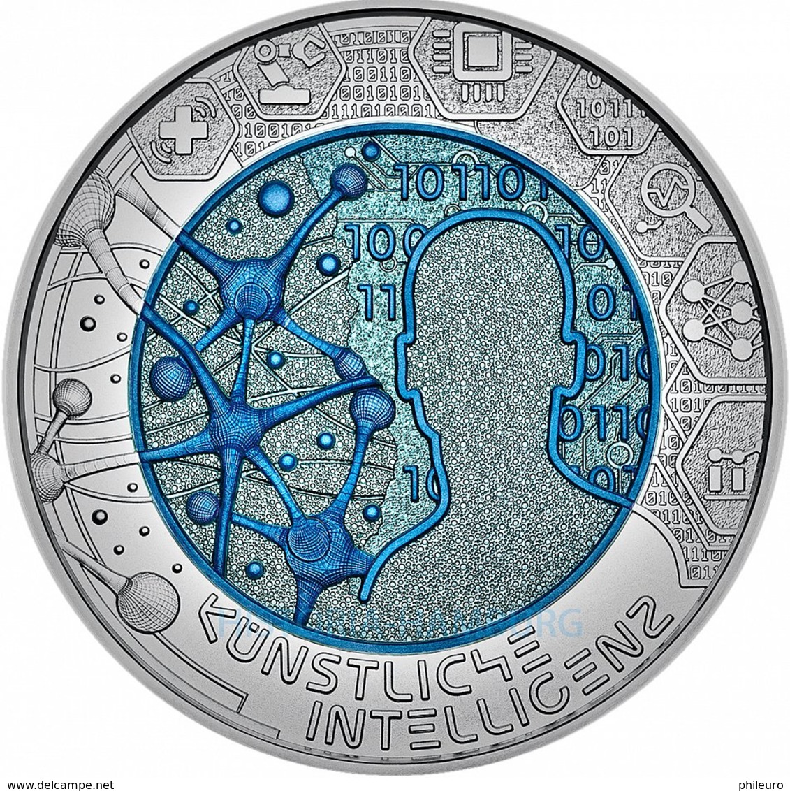 Autriche 2019 : 25€ 'Intelligence Artificielle' ('Künstlische Intelligenz') En Argent Et Niobium - Disponible En France - Autriche