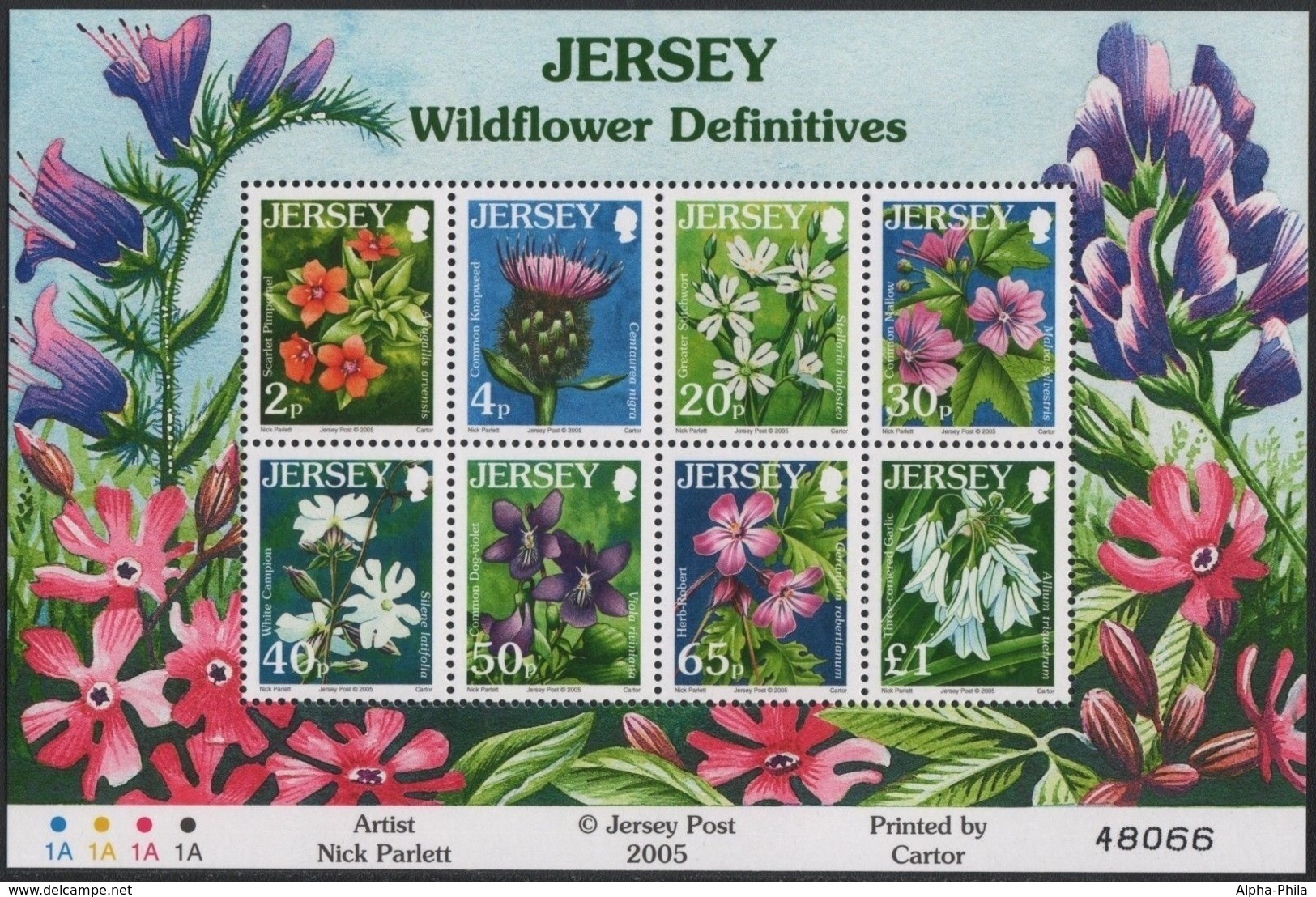 Jersey 2005 - Mi-Nr. 1187-1194 ** - MNH - KLB - Blumen / Flowers - Jersey