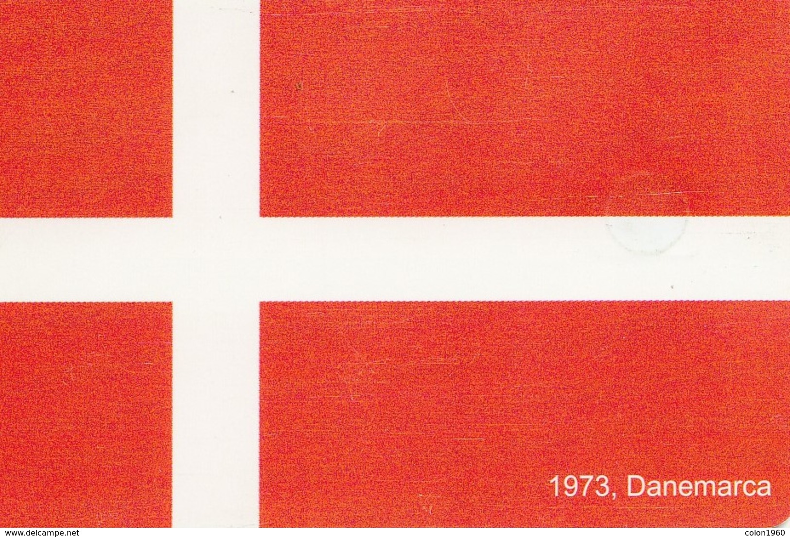 TARJETA TELEFONICA DE RUMANIA, (CHIP). EU - 1973 FLAG DENMARK . ROM-0377. (007) - Rumania