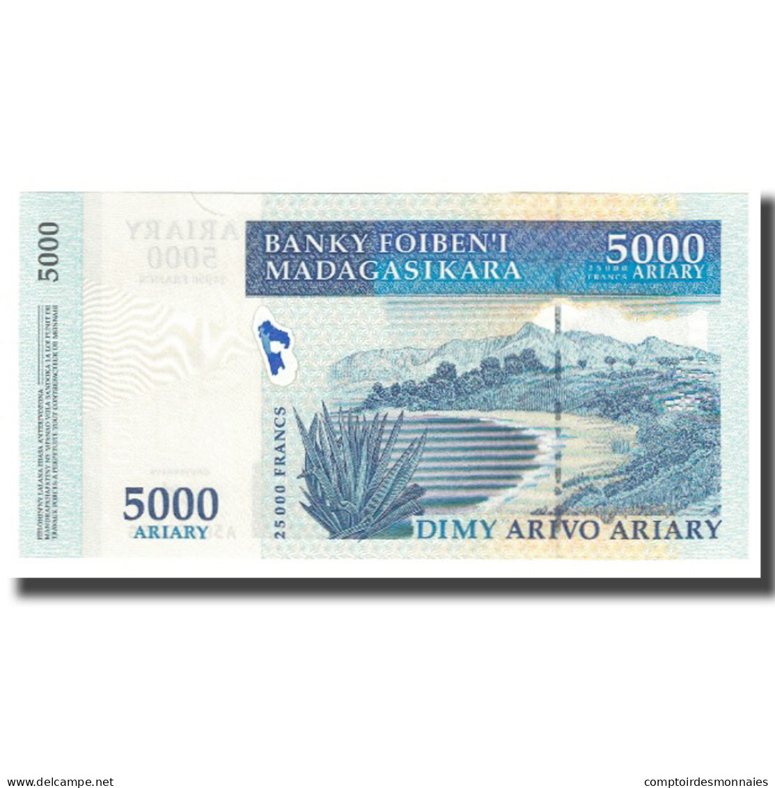 Billet, Madagascar, 5000 Ariary, KM:84, NEUF - Madagascar