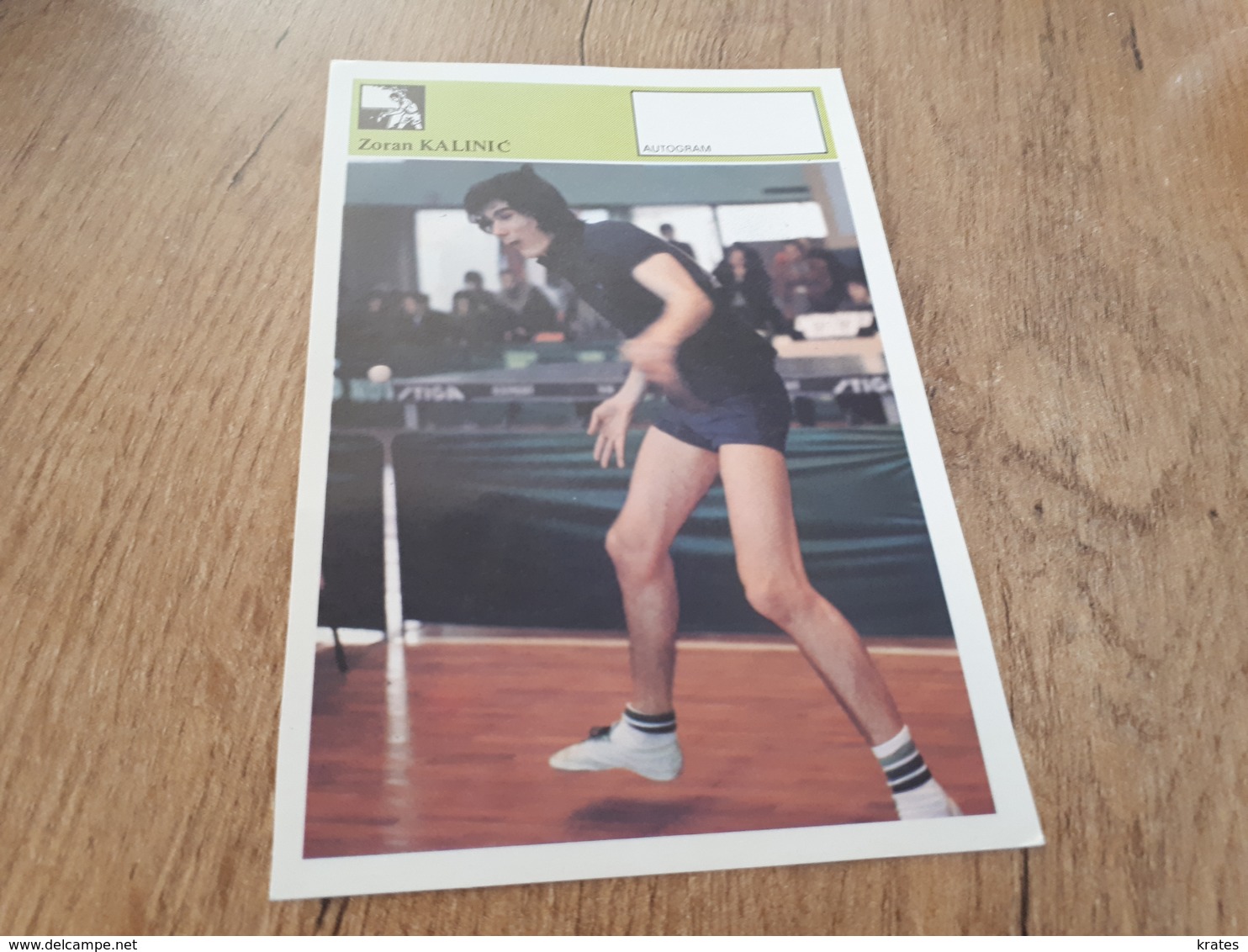 Svijet Sporta Card - Table Tennis, Zoran Kalinić, Autogram Card - Table Tennis