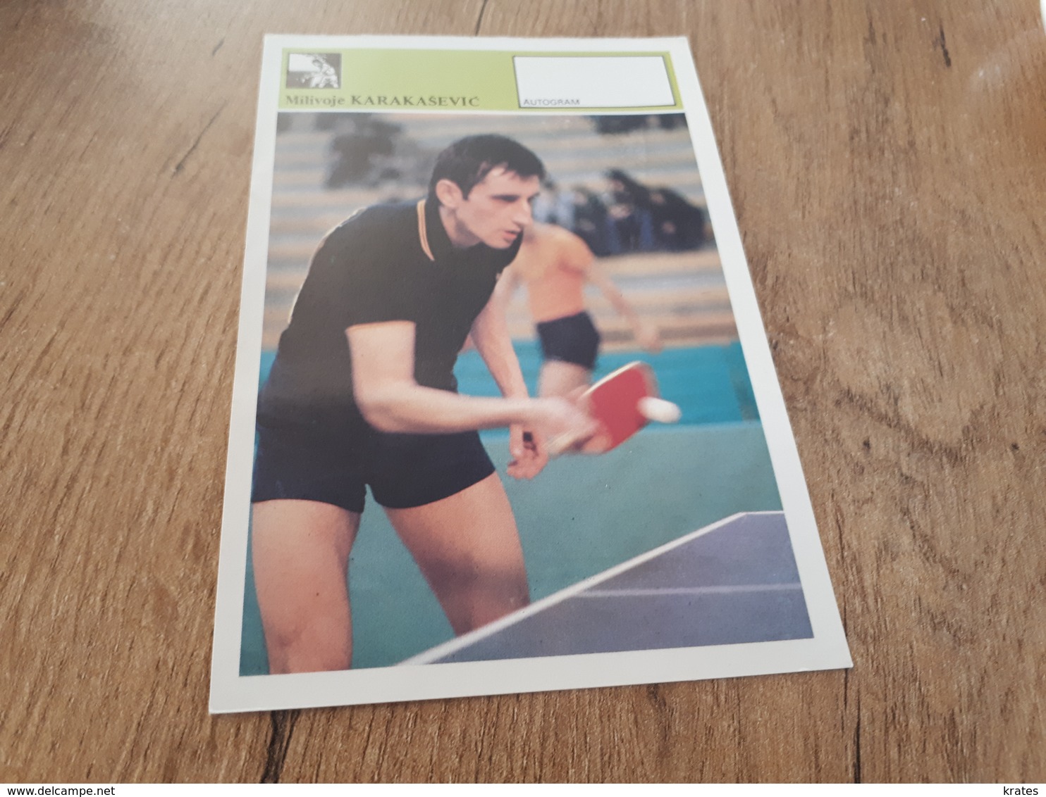 Svijet Sporta Card - Table Tennis, Milivoje Karakašević, Autogram Card - Tafeltennis