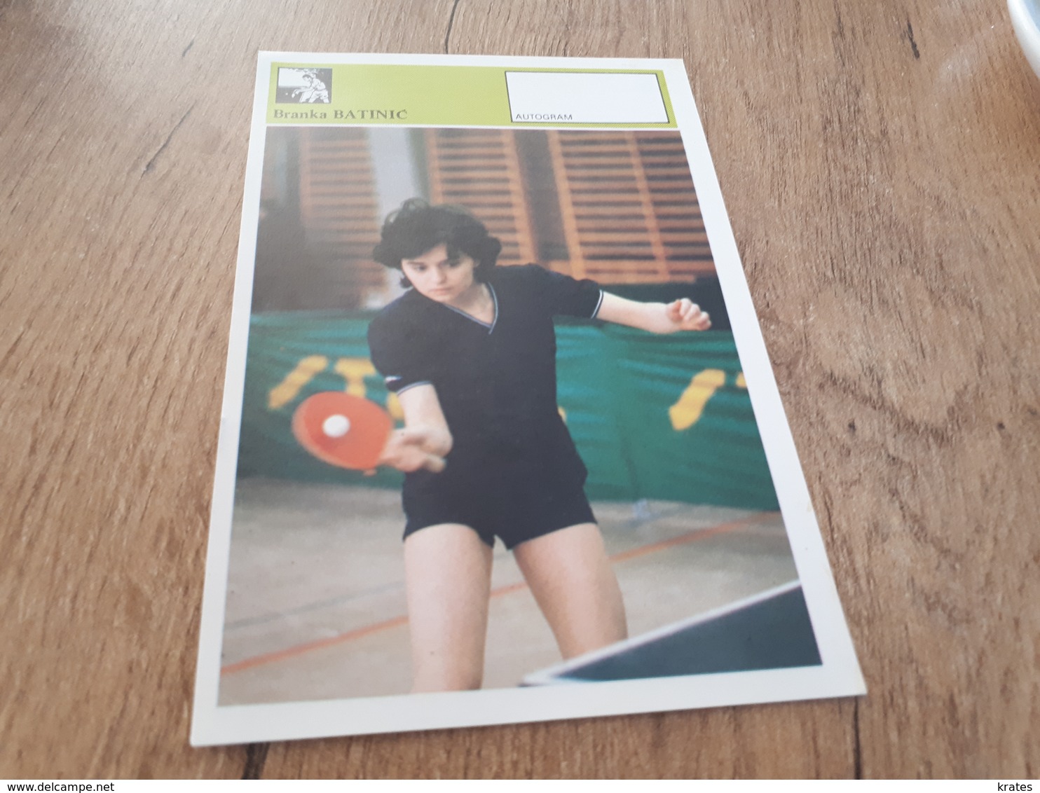 Svijet Sporta Card - Table Tennis, Branka Batinić, Autogram Card - Tafeltennis