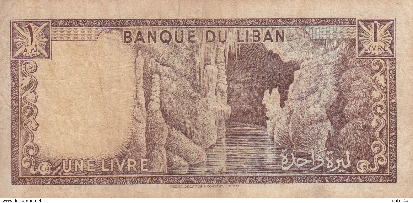 LEBANON 1 LIVRE 1974 P-61 Vg  */* - Liban