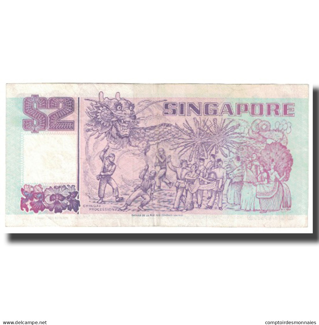 Billet, Singapour, 2 Dollars, KM:28, SPL - Singapore