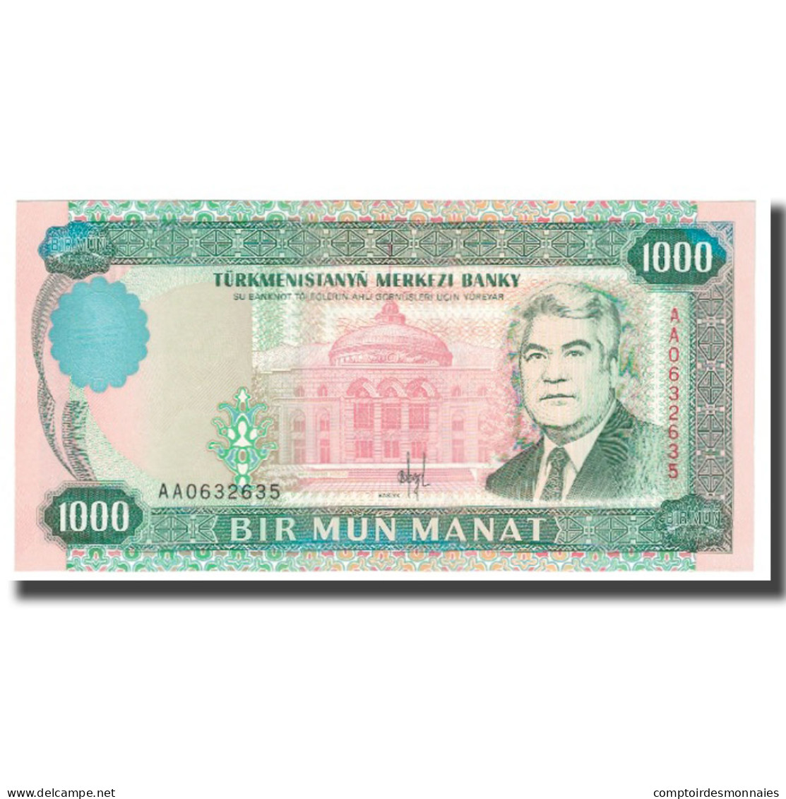 Billet, Turkmanistan, 1000 Manat, 1995, KM:8, NEUF - Turkménistan