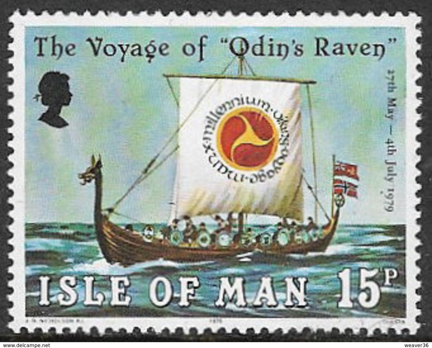 Isle Of Man SG158 1979 Voyage Of Odin's Raven 15p Unmounted Mint [40/32390/25D] - Isle Of Man