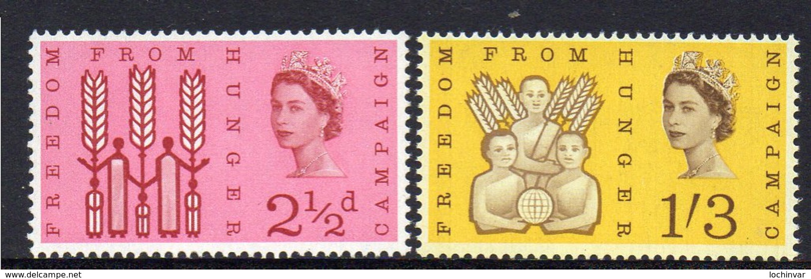 GREAT BRITAIN, 1963 FREEDOM FROM HUNGER 2 MNH - Ongebruikt