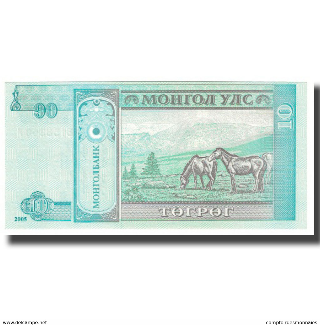 Billet, Mongolie, 10 Tugrik, 2005, KM:54, NEUF - Mongolie