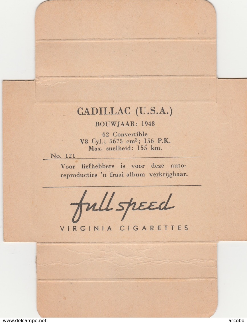 FULL SPEED VIRGINIA Nr 121, Cadillac 1948 USA - Other & Unclassified