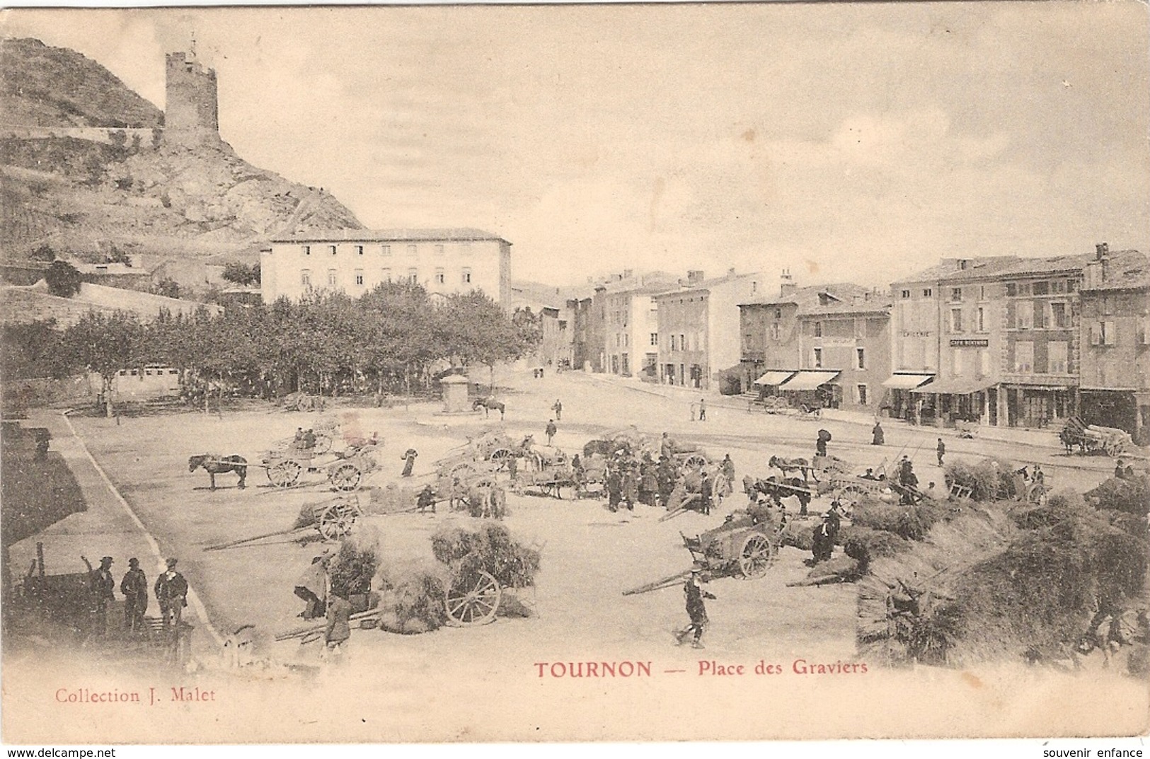 CPA Tournon Place Des Graviers 07 Ardèche - Tournon