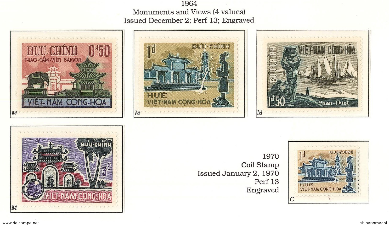 South Viet Nam - 1964 - SC 247 - 250a - Saigon Temple - MNH - Vietnam