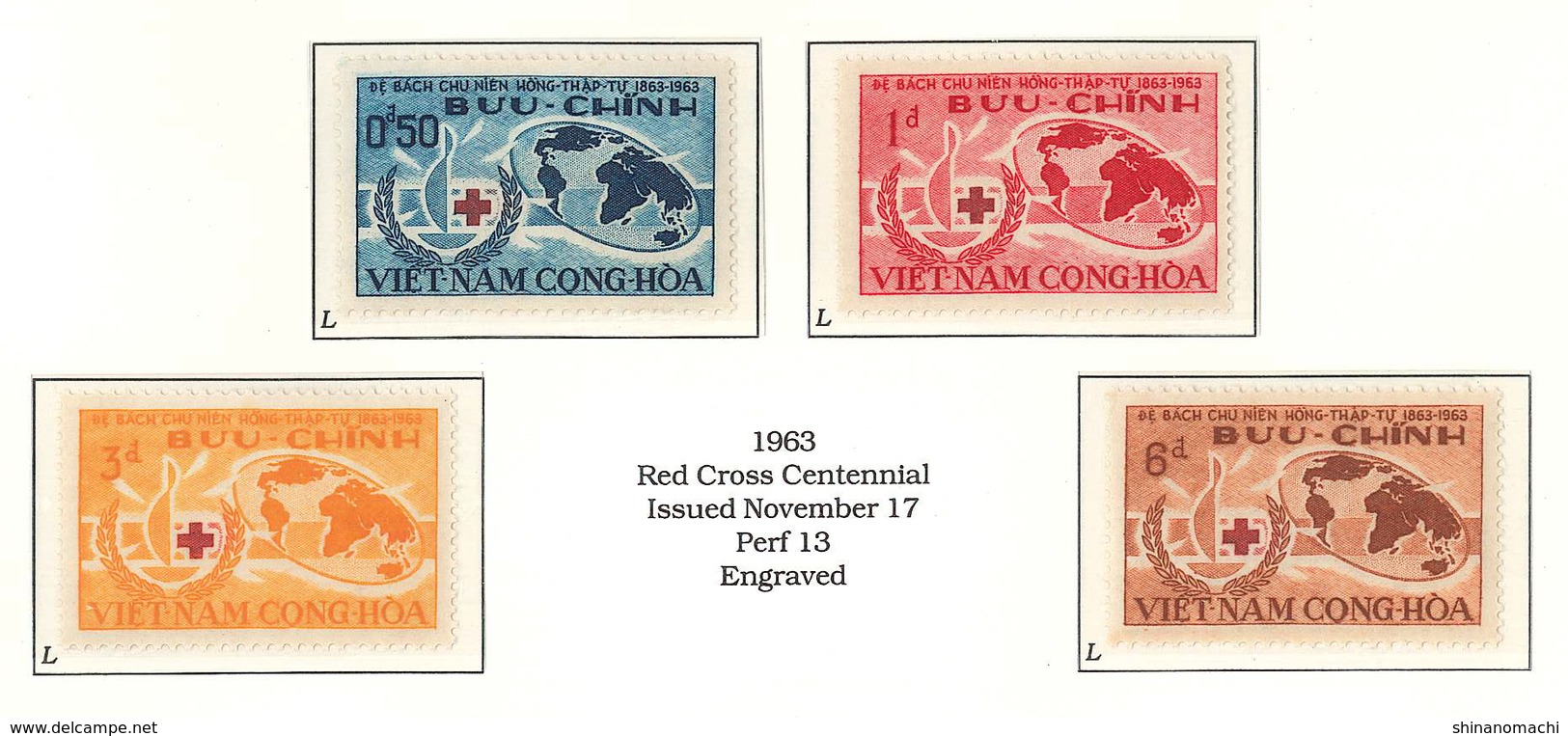 South Viet Nam - 1963 - SC 219 - 222 - Centenary Red Cross - MNH - Vietnam