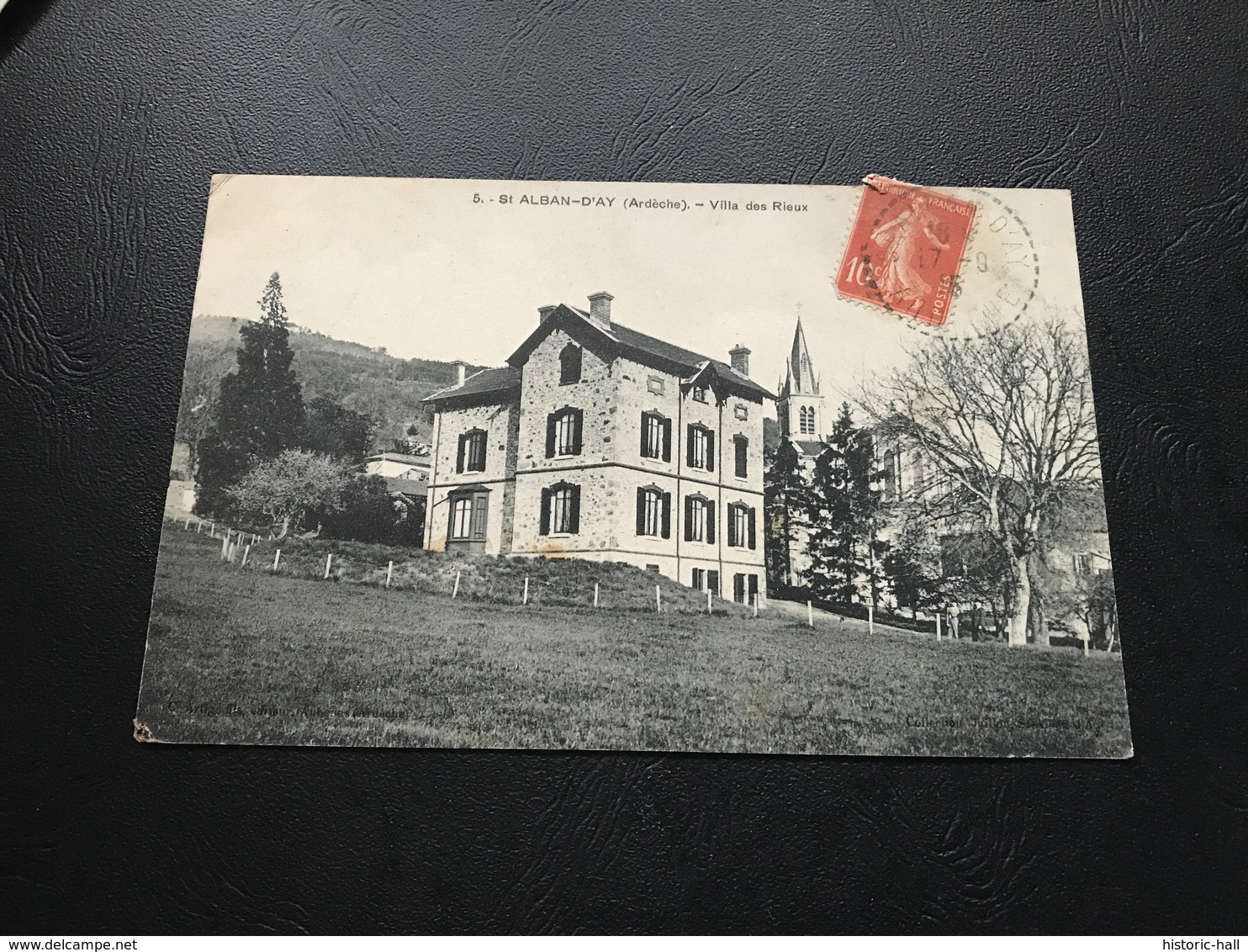 5 - ST ALBAN D’AY (Ardeche) Villa Des Rieux - 1918 Timbrée - Autres & Non Classés