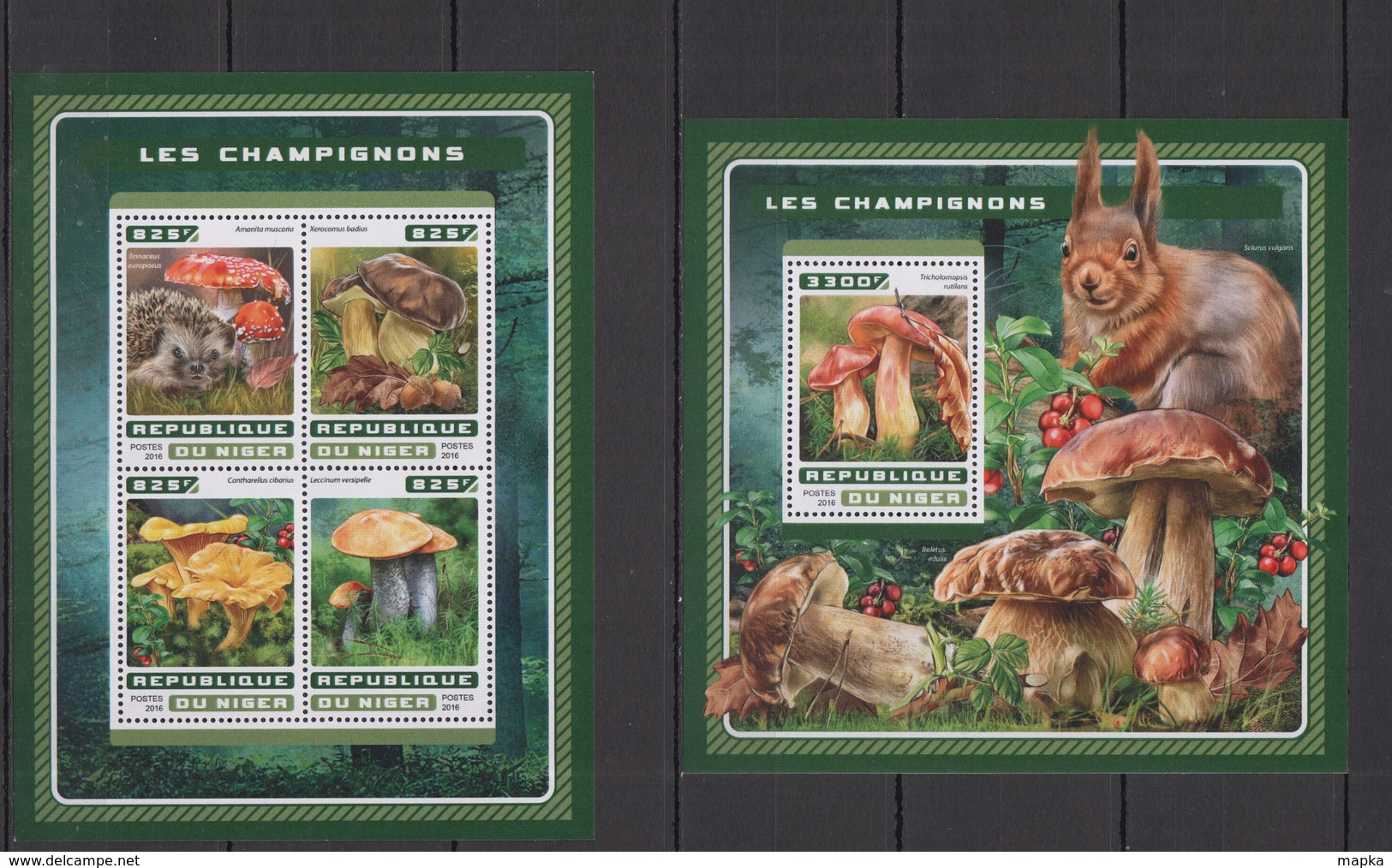 ST1848 2016 NIGER FLORA NATURE MUSHROOMS LES CHAMPIGNONS KB+BL MNH - Pilze