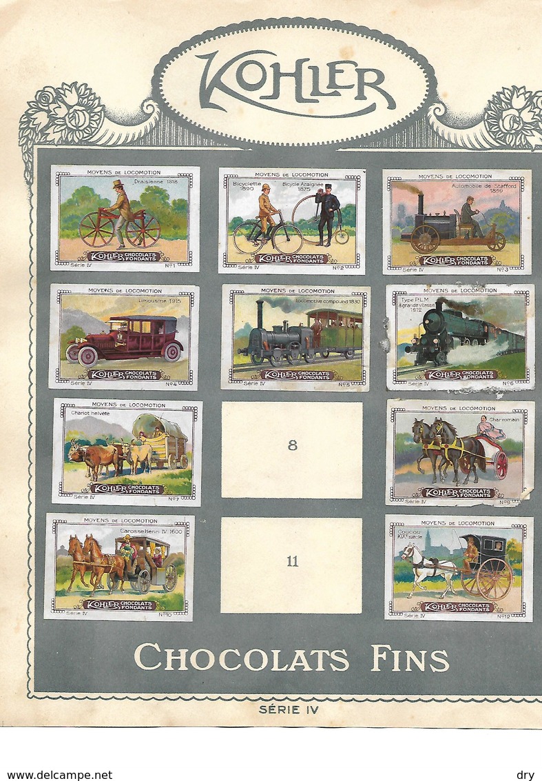 Images Chocolat Kohler. 18 Locomotion - Chiens Et Chats.. Séries 3 Et 4.. Collées Sur Feuille Album.  Envoi 1,72 €. - Autres & Non Classés