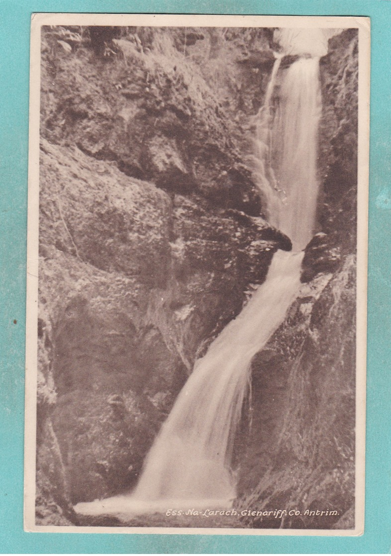 Small Post Card Of Ess-na-Larach Waterfall, Glenariff Forest Park, County Antrim, Northern Ireland.V102. - Antrim