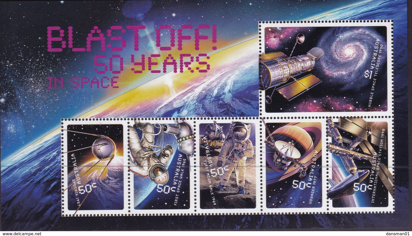 Australia 2007 Blast Off M/S Mint Never Hinged - Mint Stamps