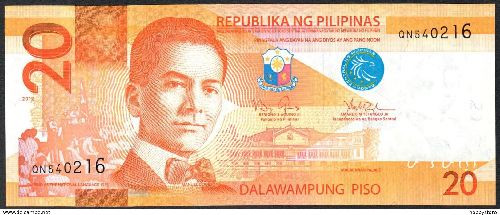 Philippines 20 Pesos 2012  UNC - Filippine