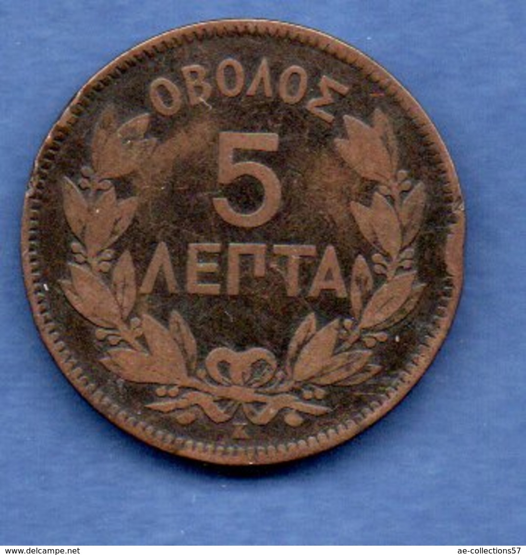 Grèce  -  5 Lepta 1878 K   -  Km # 54   --  état B+ - Grèce