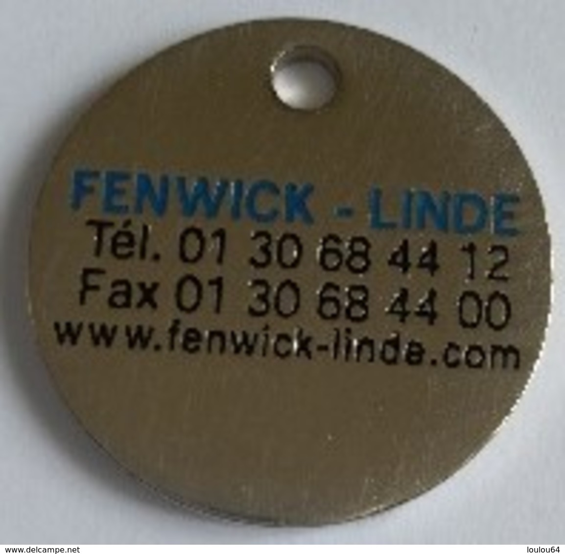 Jeton De Caddie - FENWICK H 25 - En Métal - - Einkaufswagen-Chips (EKW)