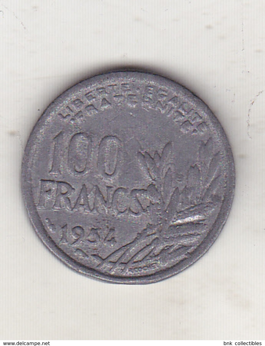 France 100 Francs 1954 , Fake Coin - FAUX D'EPOQUE - Errores Y Curiosidades