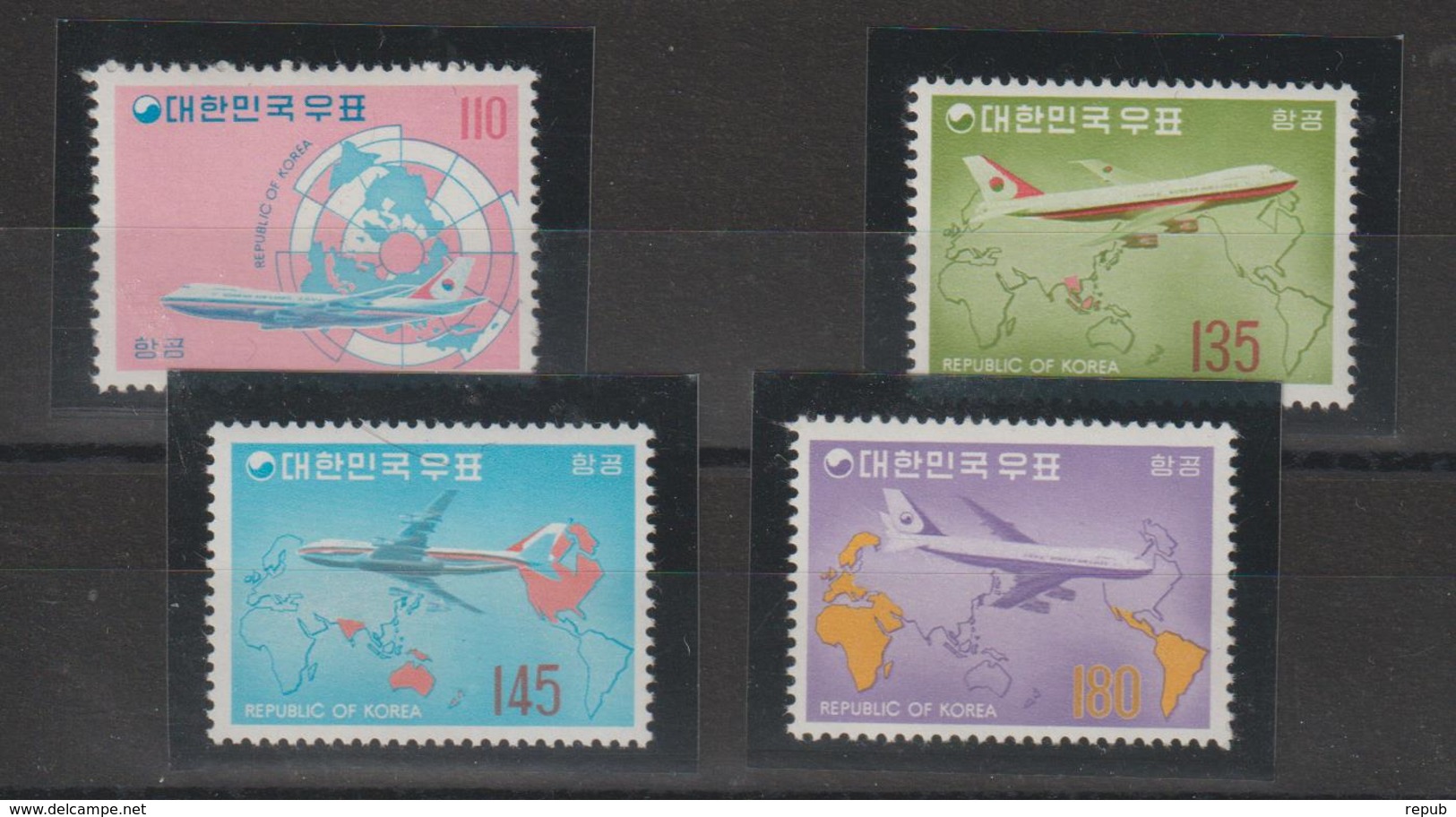 Corée Du Sud 1973 Avions Série PA 37-40 4 Val ** MNH - Corea Del Sud