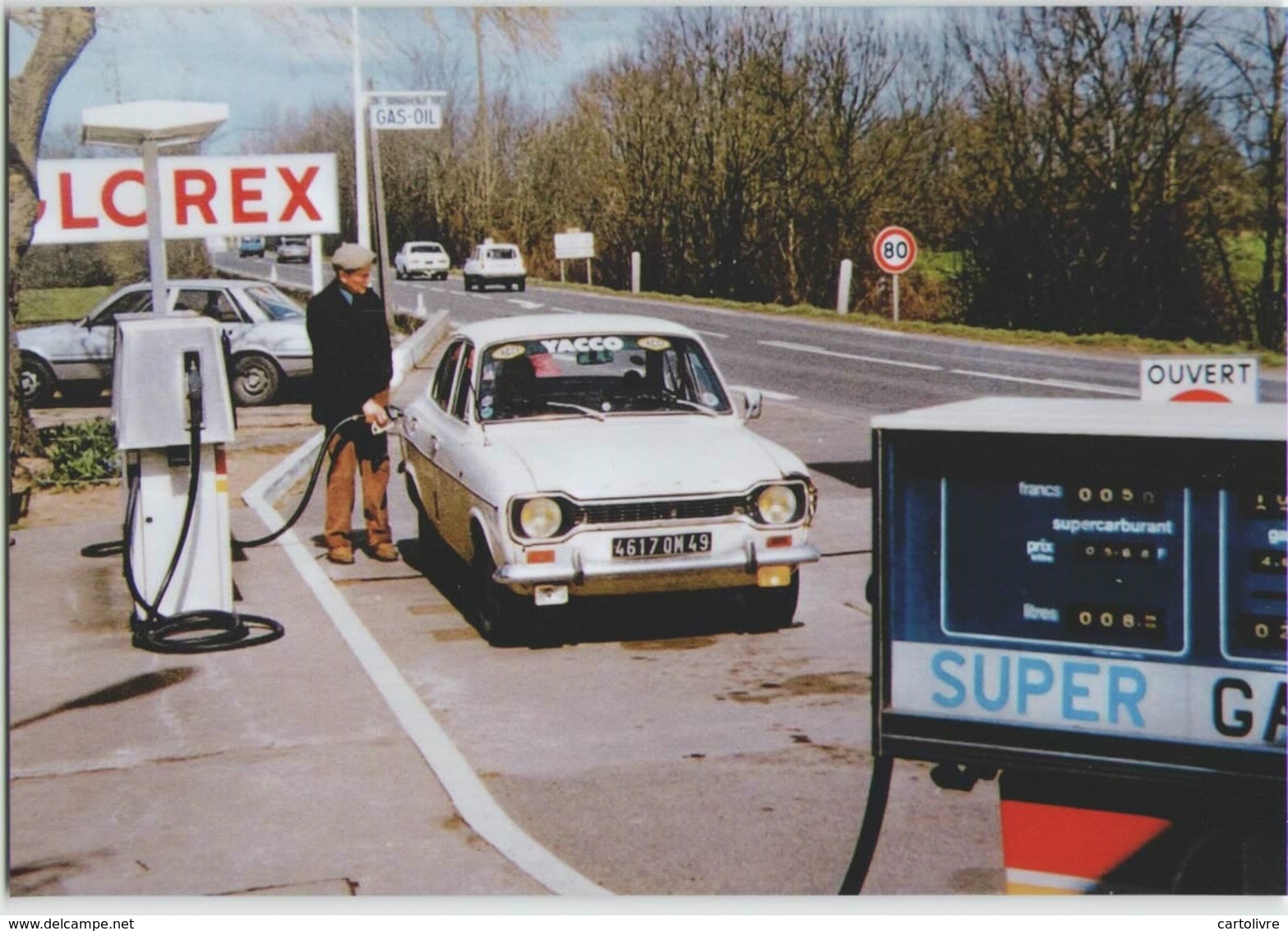 CPM 49 CHALONNES SUR LOIRE ... 1985 . Route De Saint Georges . La Station Glorex () Ford Pompiste - Chalonnes Sur Loire