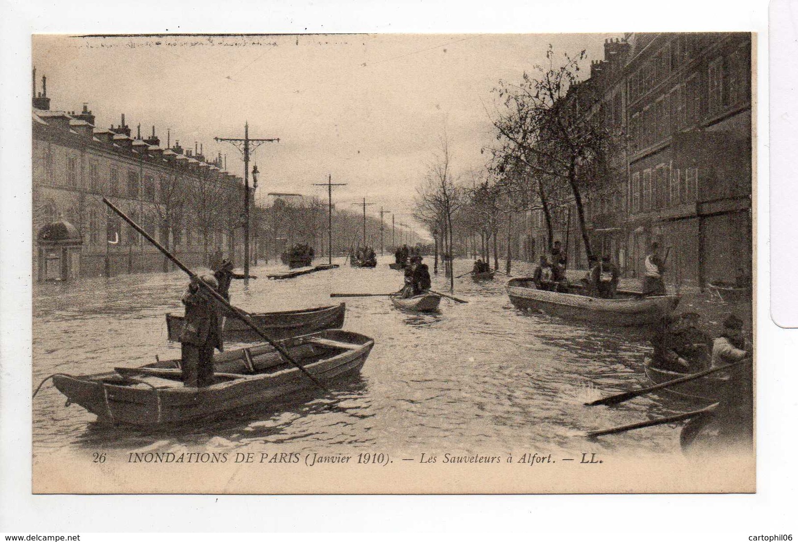 - CPA ALFORT (94) - Inondations De PARIS 1910 - Les Sauveteurs à Alfort - Editions Lévy N° 26 - - Maisons Alfort