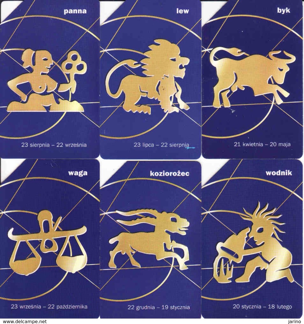 Horoscope - Zodiac, Poland, 6 Pieces - Dierenriem