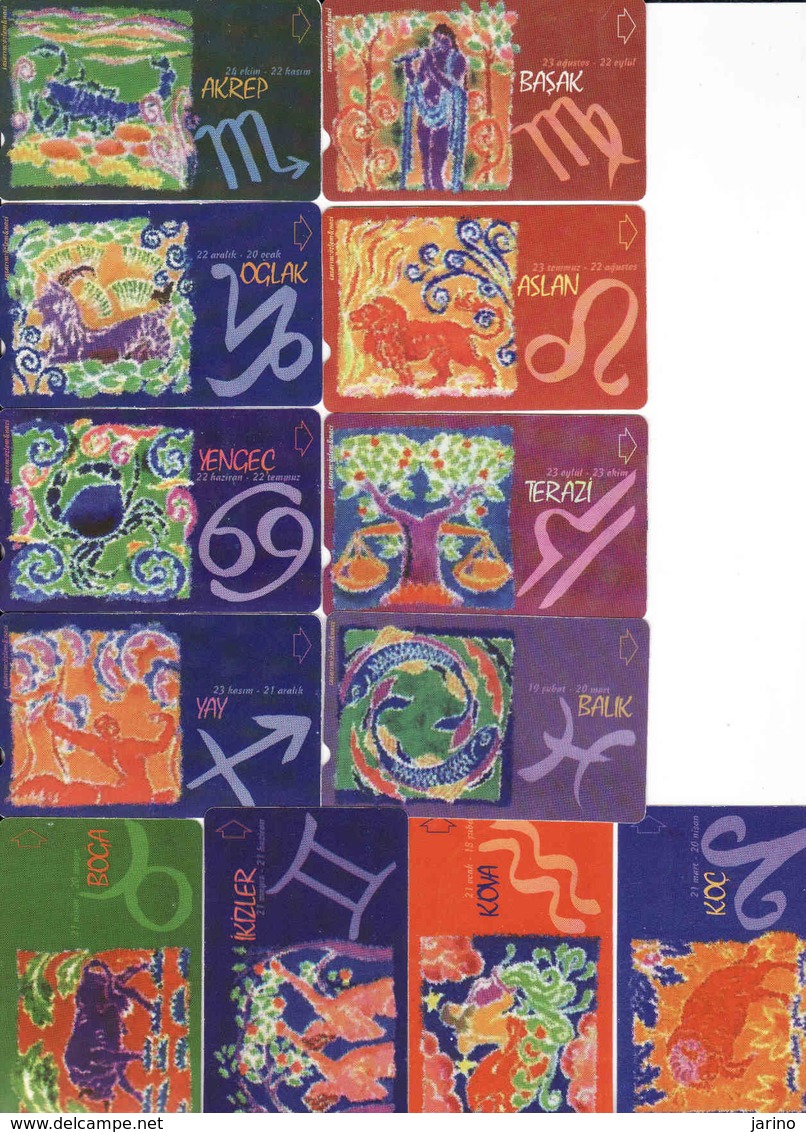 Horoscope - Zodiac, Turkey Complete Set 12 Pieces - Zodiaco