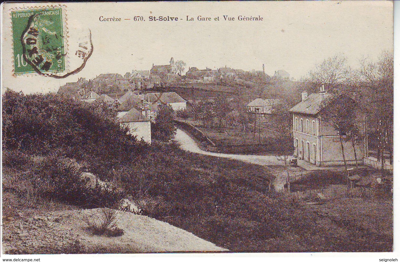 Correze , St SOLVE , La Gare Et Vue Generale - Autres & Non Classés